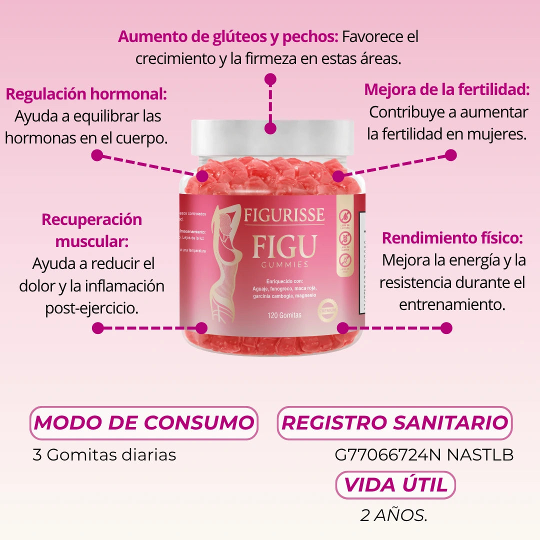 FIGU GUMMIES - GOMITAS BOOST+ AGUAJE Y FENOGRECO