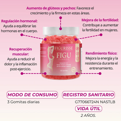 FIGU GUMMIES - GOMITAS BOOST+ AGUAJE Y FENOGRECO
